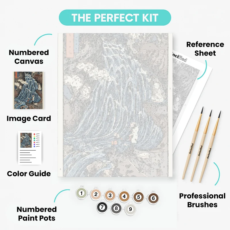 Somen (Wheat Noodle) Waterfall - Paint by Numbers Kit