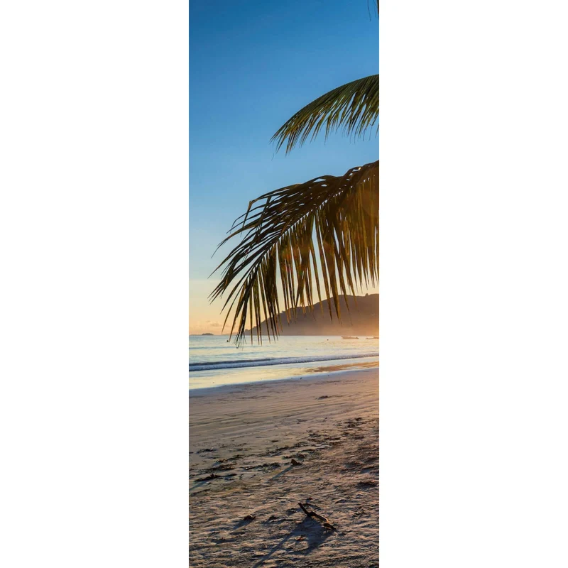 Aluminiumbild Atemberaubender Strand Sonnenuntergang Panorama Hoch