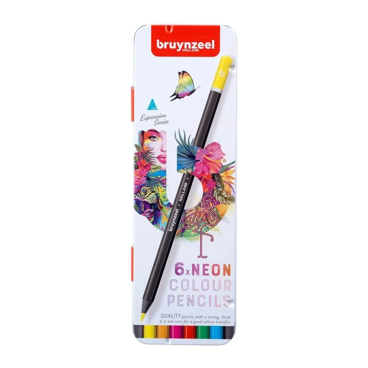 Bruynzeel Neon Colored Pencils, Set of 6