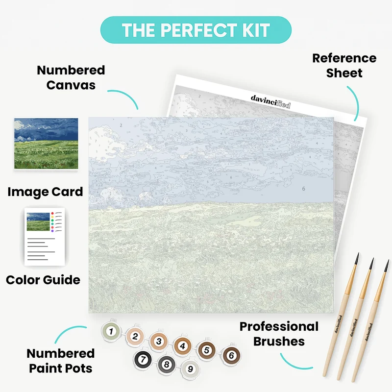 Wheat Field Under Thunderclouds - Paint by Numbers Kit