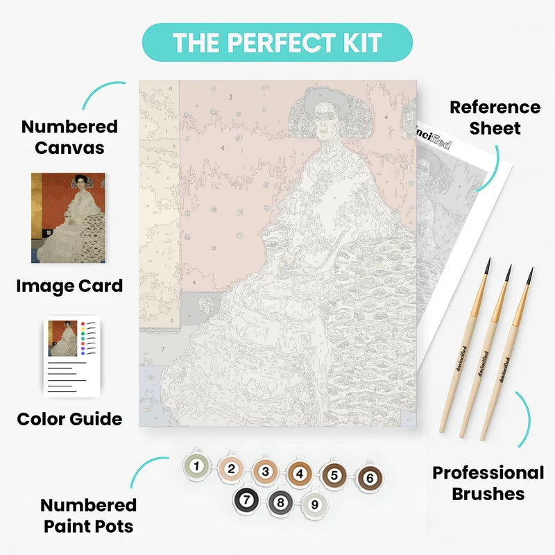 Portrait of Fritza Riedler - Paint by Numbers Kit