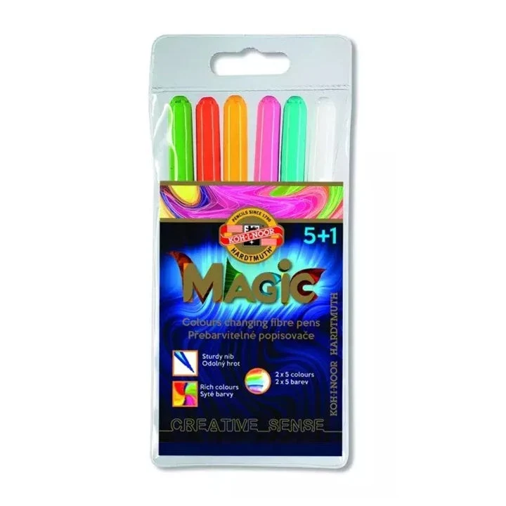 Magic Color Markers, Set of 5+1