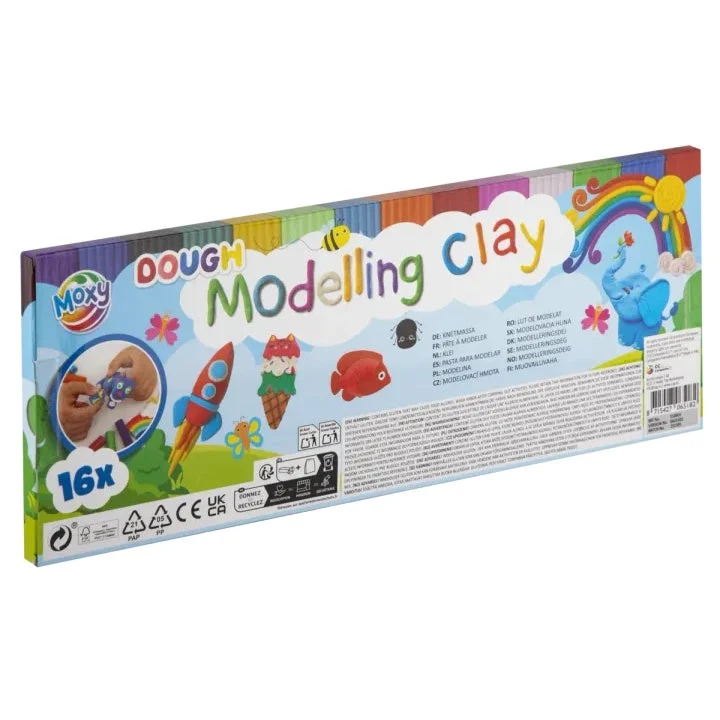 MOXY Creative Modeling Clay Set, 16 Colors, Soft Dough