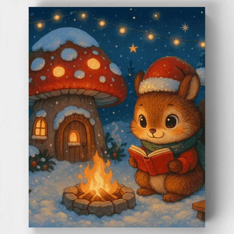 "Cute Cozy Christmas" Paint by Numbers Kit