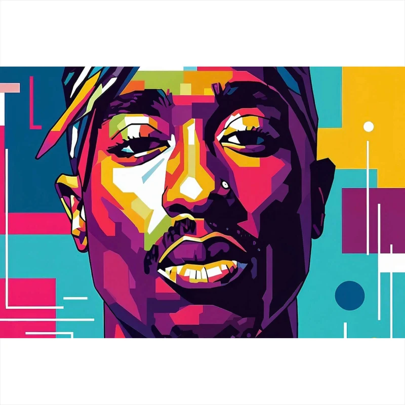Acrylglasbild Amerikanischer Rapper Querformat