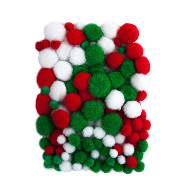 Colorful Pom-Pom Mix, 140 pcs