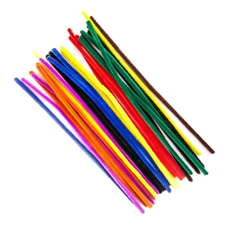 Colorful Chenille Stems - 30 cm x 8 mm / Set of 25