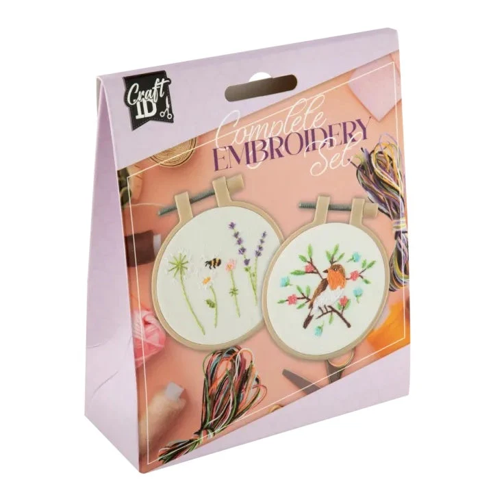 Mini Embroidery Kit, Set of 2, Ø 8.5 cm