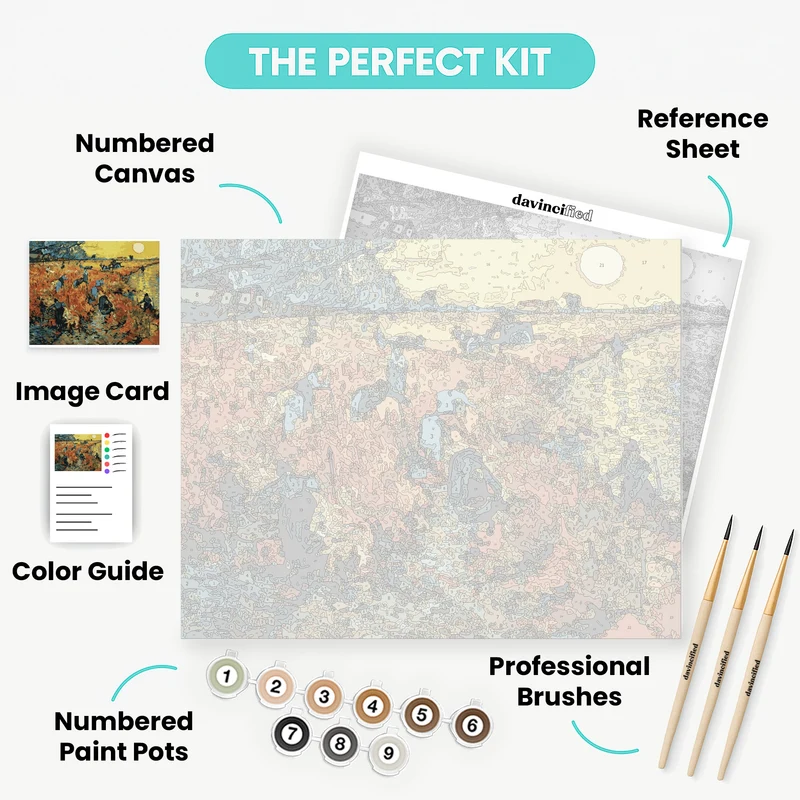The Red Vineyard - Paint by Numbers Kit