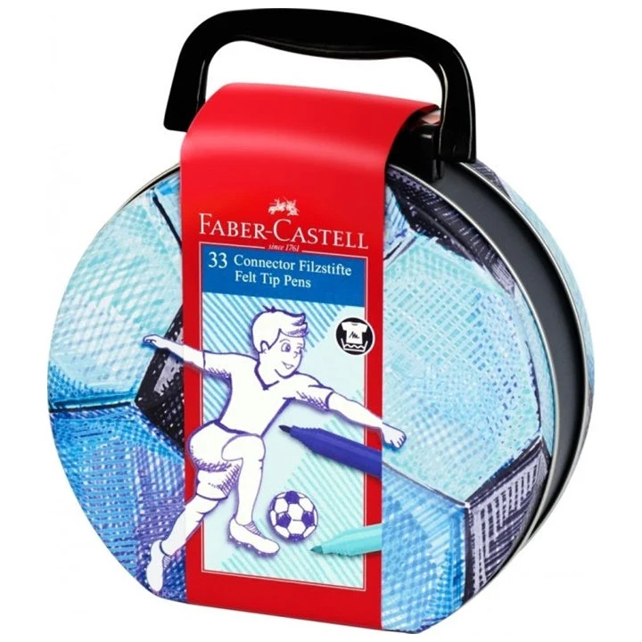 Faber-Castell Football Case with Clip Markers, 33 pcs
