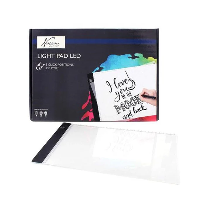 NASSAU LED Light Pad for Tracing, A4, with Adapter