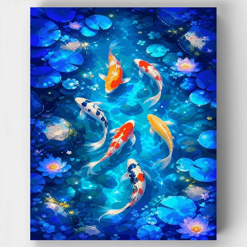"Koi Symphony " Paint by Numbers Kit