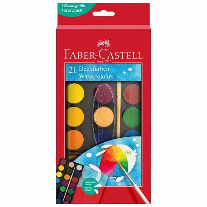 Faber Castell Watercolors 30 mm, 21 Pieces