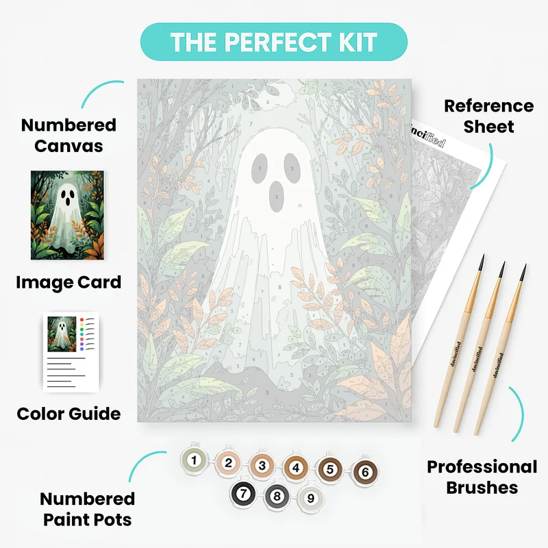 Friendly Forest Ghost - Paint by Numbers Kit