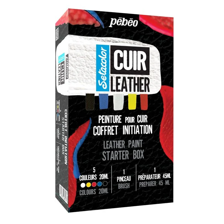 Pebeo Setacolor Leather Paints - Starter Set of 7