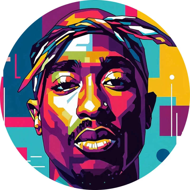 Aluminiumbild Amerikanischer Rapper Kreis