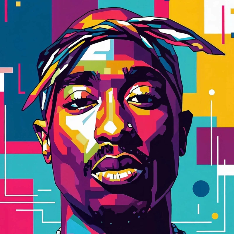Spannrahmenbild Amerikanischer Rapper Quadrat
