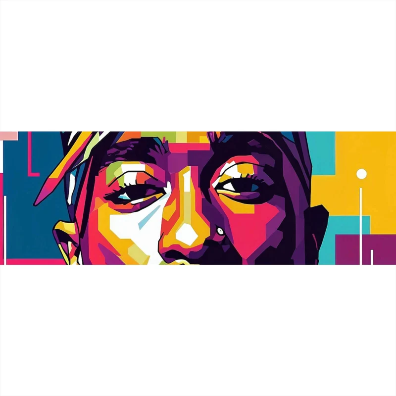 Aluminiumbild Amerikanischer Rapper Panorama