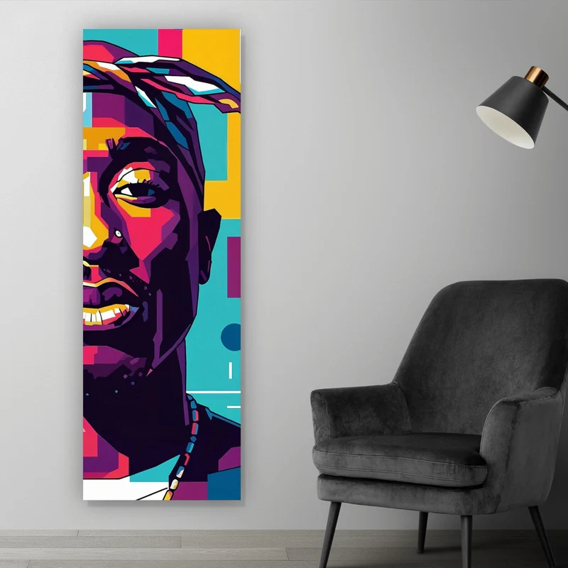 Acrylglasbild Amerikanischer Rapper Panorama Hoch