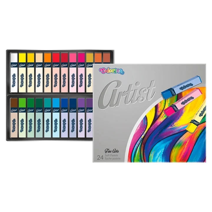 Colorino Artist Square Soft Pastels, Set of 24