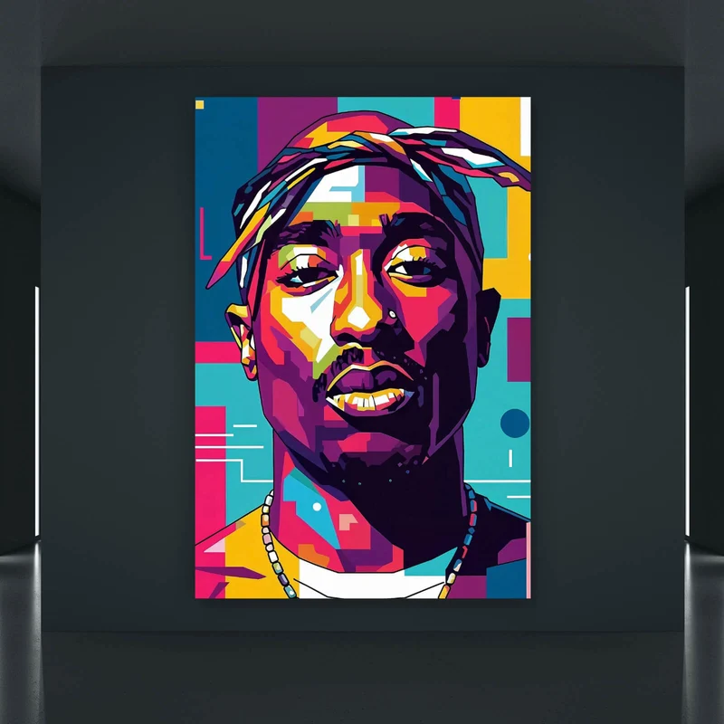 Acrylglasbild Amerikanischer Rapper Hochformat