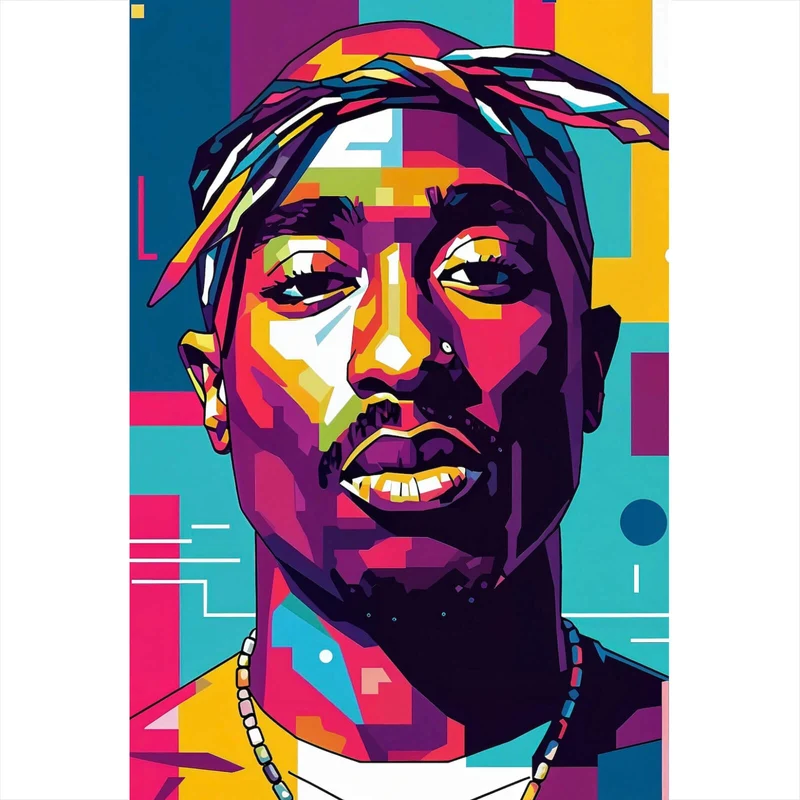 Leinwandbild Amerikanischer Rapper Hochformat