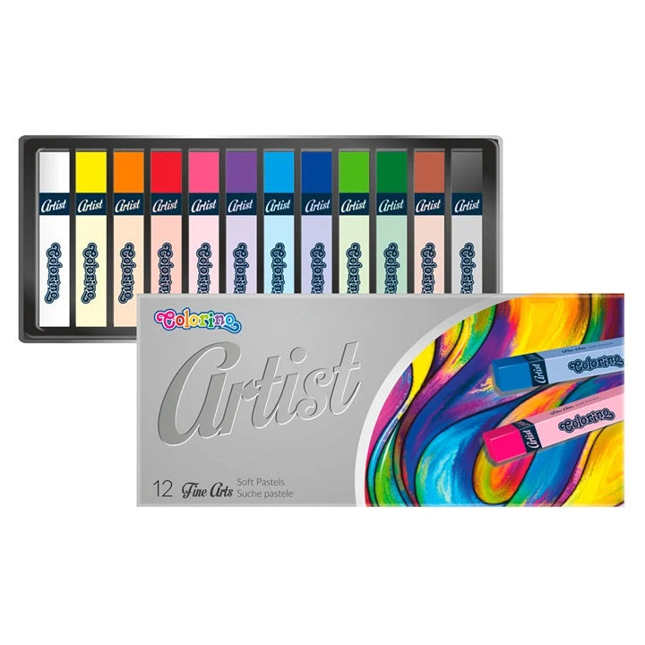 Colorino Artist Square Soft Pastels, Set of 12