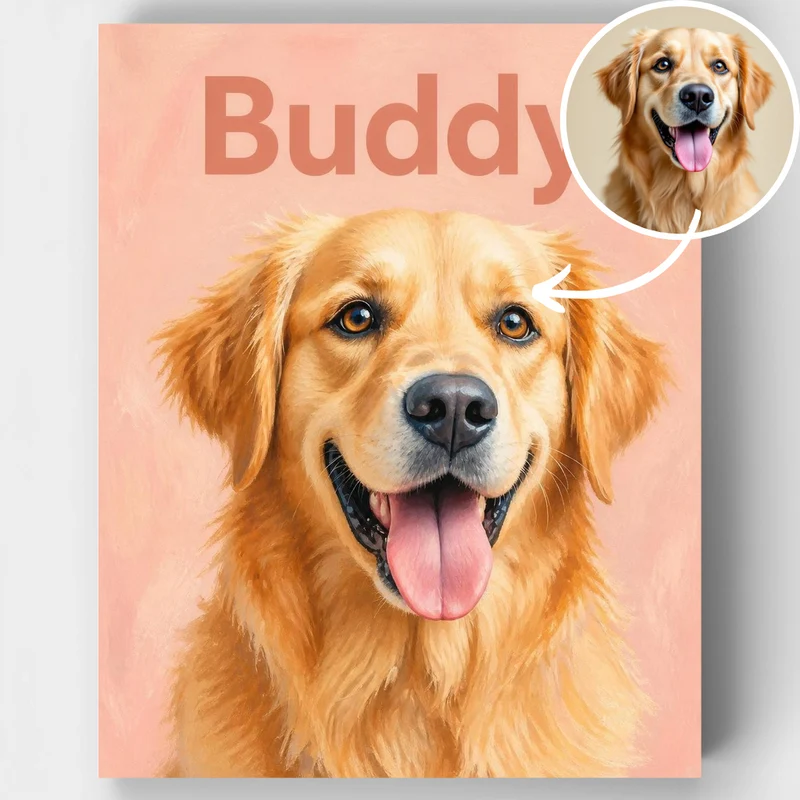 Pastel Pet Portrait - Custom Paint by Numbers Kit