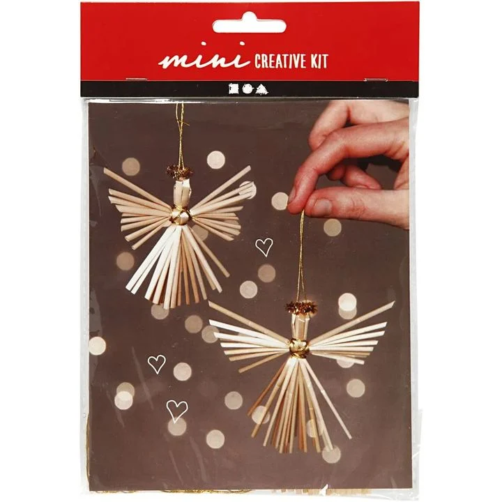 Mini Straw Angel Craft Set