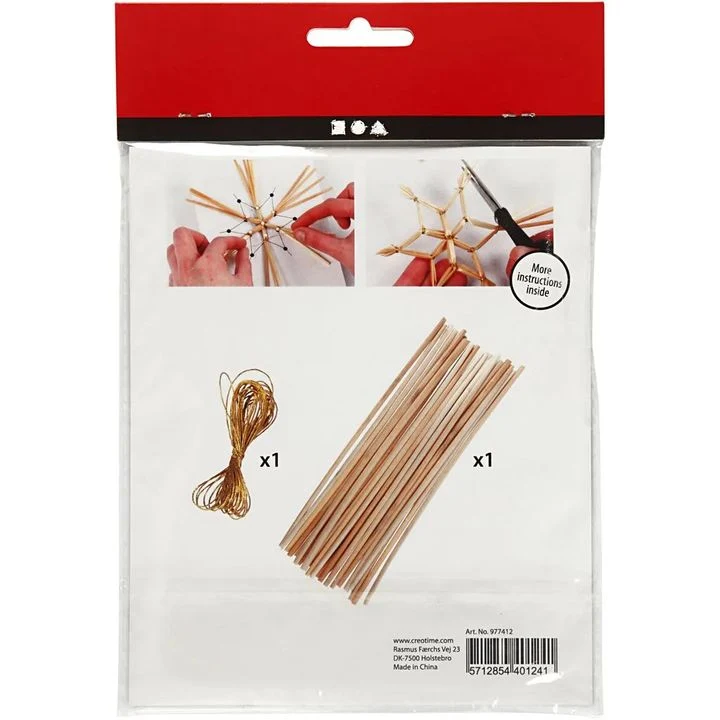 Mini Straw Snowflake Craft Set