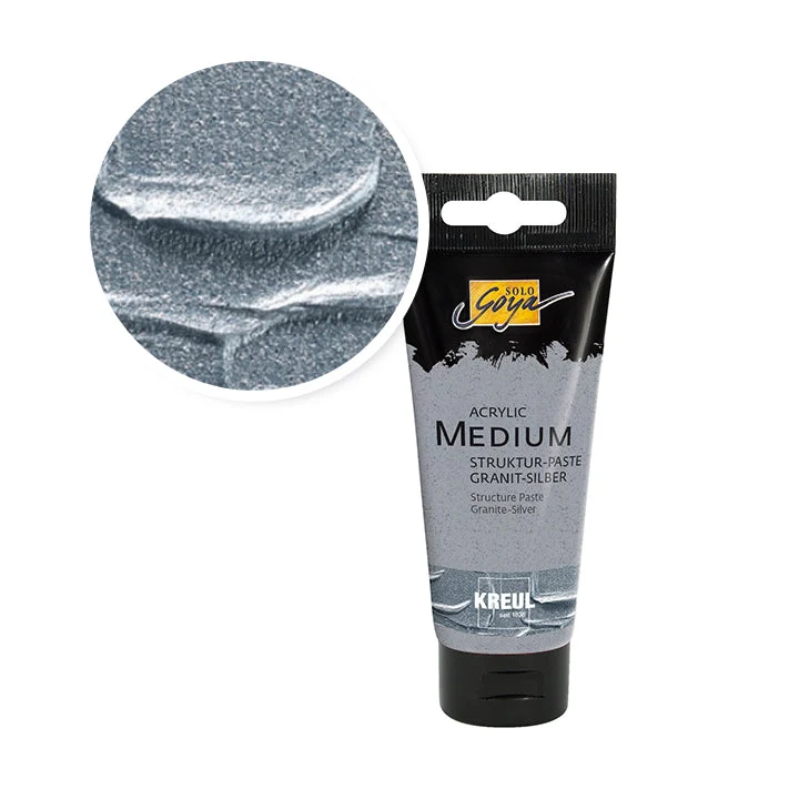 Solo Goya Texturing Paste Granite-Silver 100 ml