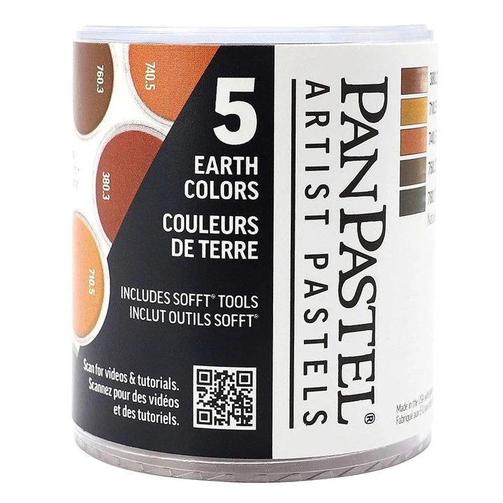 Golden PanPastel Soft Pastels in Earthy Shades, Set of 5