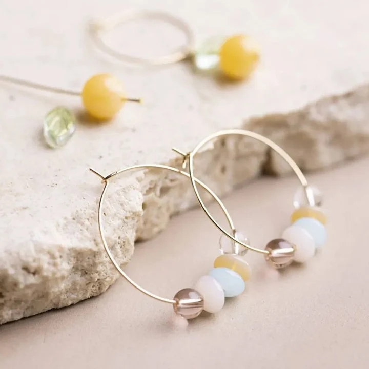 Mini Earring-Making Set with Beads and Circular Bases