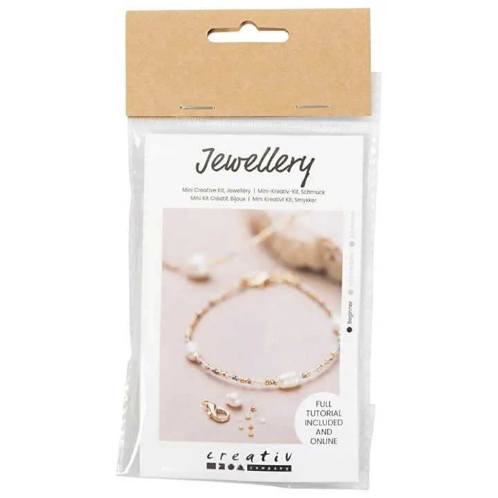 Mini Set for Making a Bracelet and Necklace with Pearls