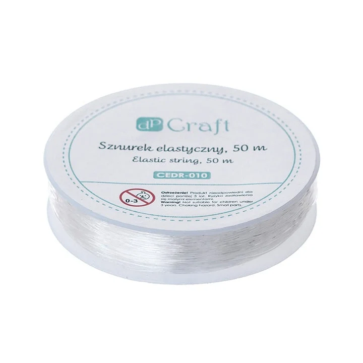 Elastic Beading Thread, 0.45 mm x 50 m, Transparent