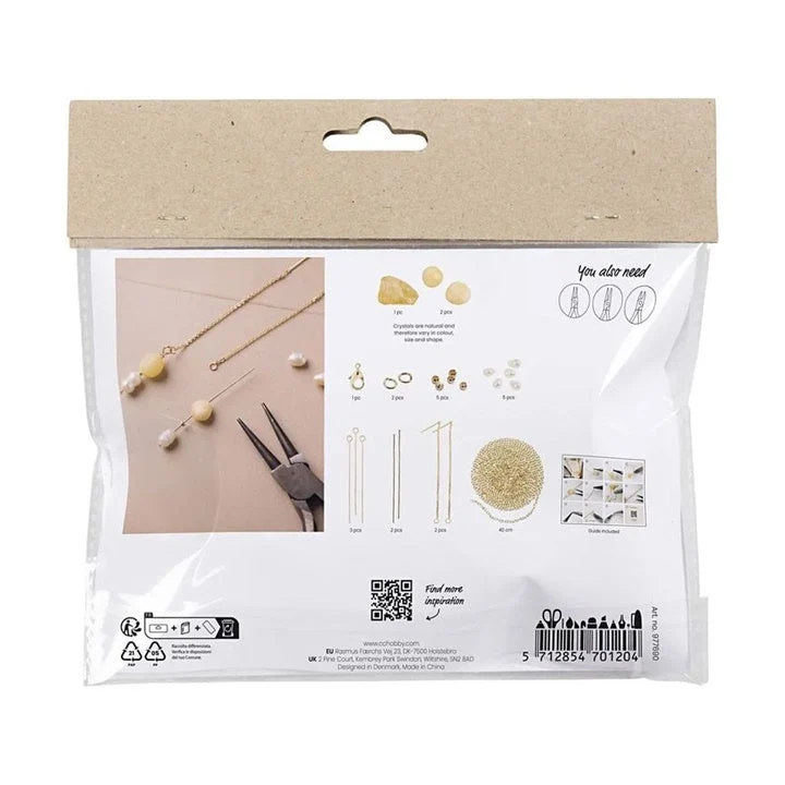 Mini Jewelry-Making Set - Calcite Necklace and Earrings