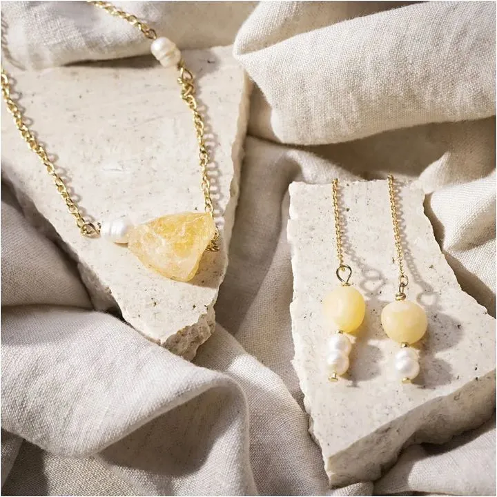 Mini Jewelry-Making Set - Calcite Necklace and Earrings