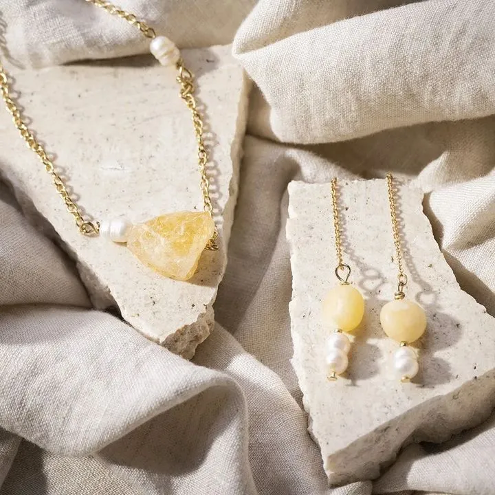Mini Jewelry-Making Set - Calcite Necklace and Earrings