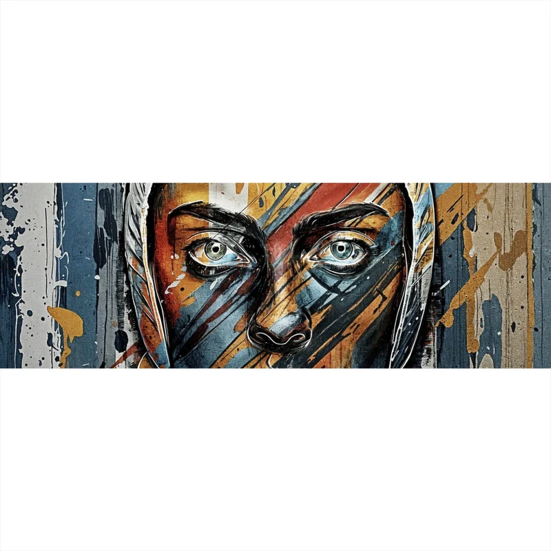 Aluminiumbild gebürstet Elegantes Gesichtsporträt einer Frau No.2 Panorama