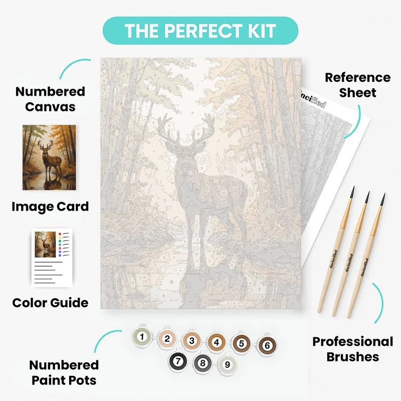 Majestic Deer in Autumn Forest - Paint by Numbers Kit