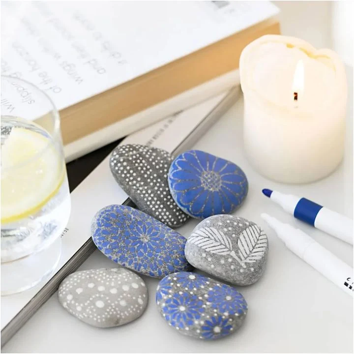 Mini Creative Stone Decorating Set - Blue