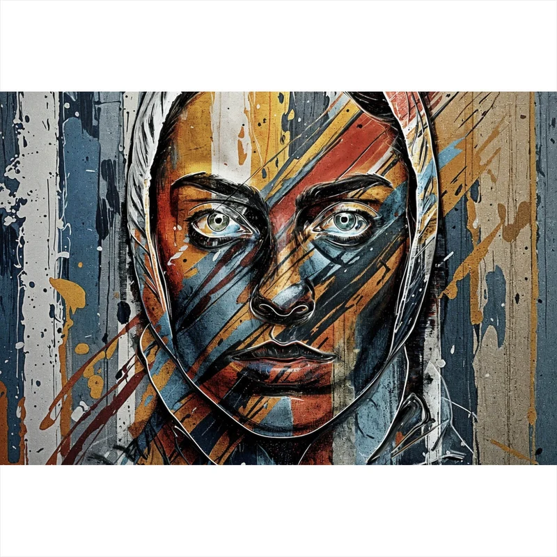 Leinwandbild Elegantes Gesichtsporträt einer Frau No.2 Querformat