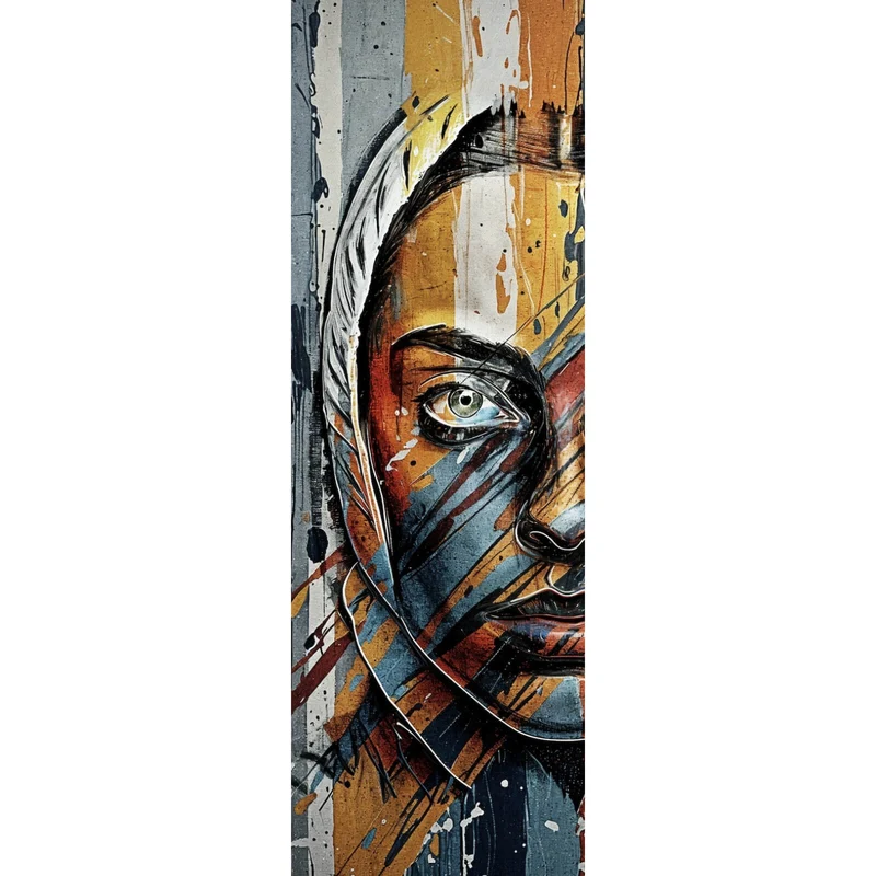 Aluminiumbild Elegantes Gesichtsporträt einer Frau No.2 Panorama Hoch