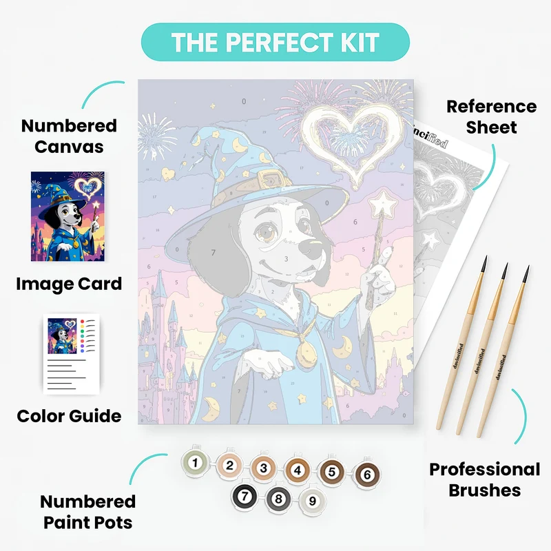 Magical Wizard Dog - Paint by Numbers Kit