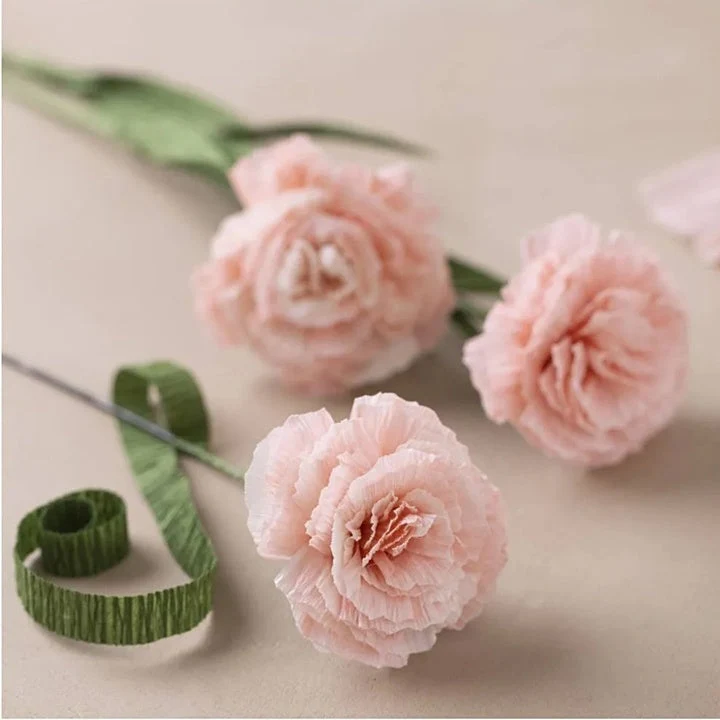 Mini Crepe Paper Carnation Set
