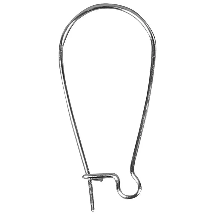 Silver Earring Hooks, 25 mm, Set of 6