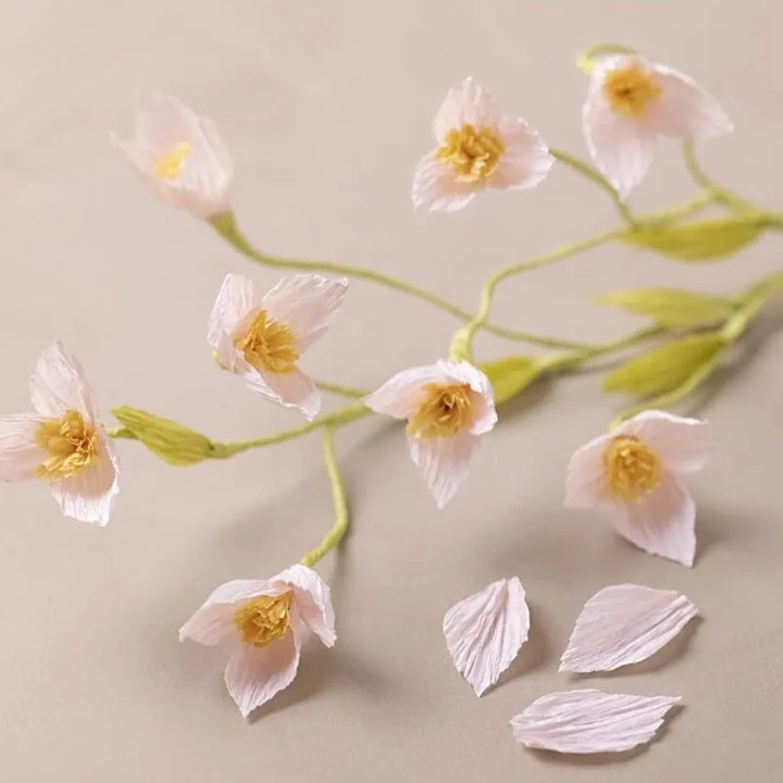 Mini Craft Set | Cherry Blossom Branch Made from Crepe Paper