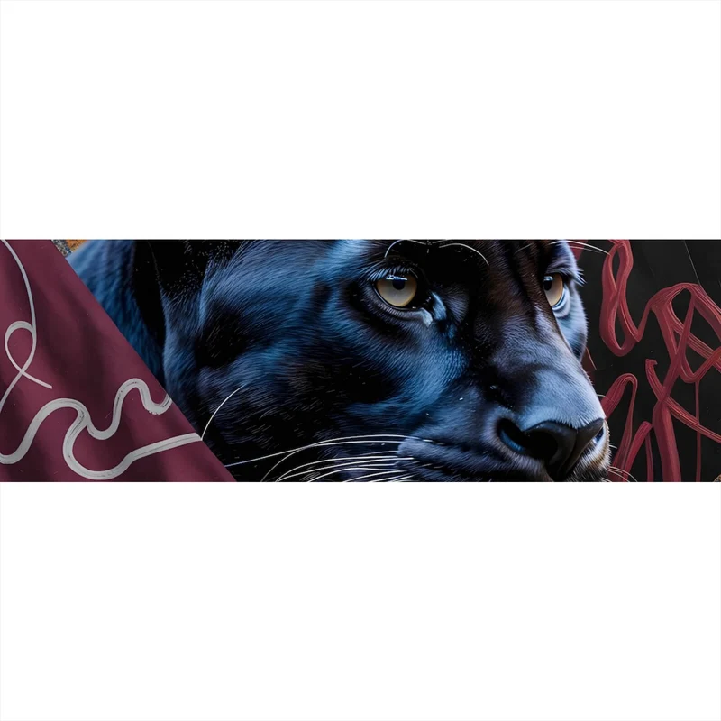 Spannrahmenbild Panther und Fische modern Panorama