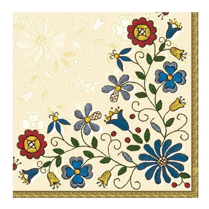Kashubian Folk Eco Decoupage Napkin - 1 pc