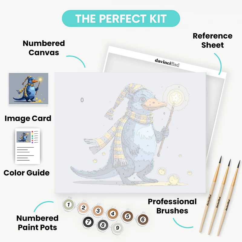 Magical Platypus Wizard - Paint by Numbers Kit